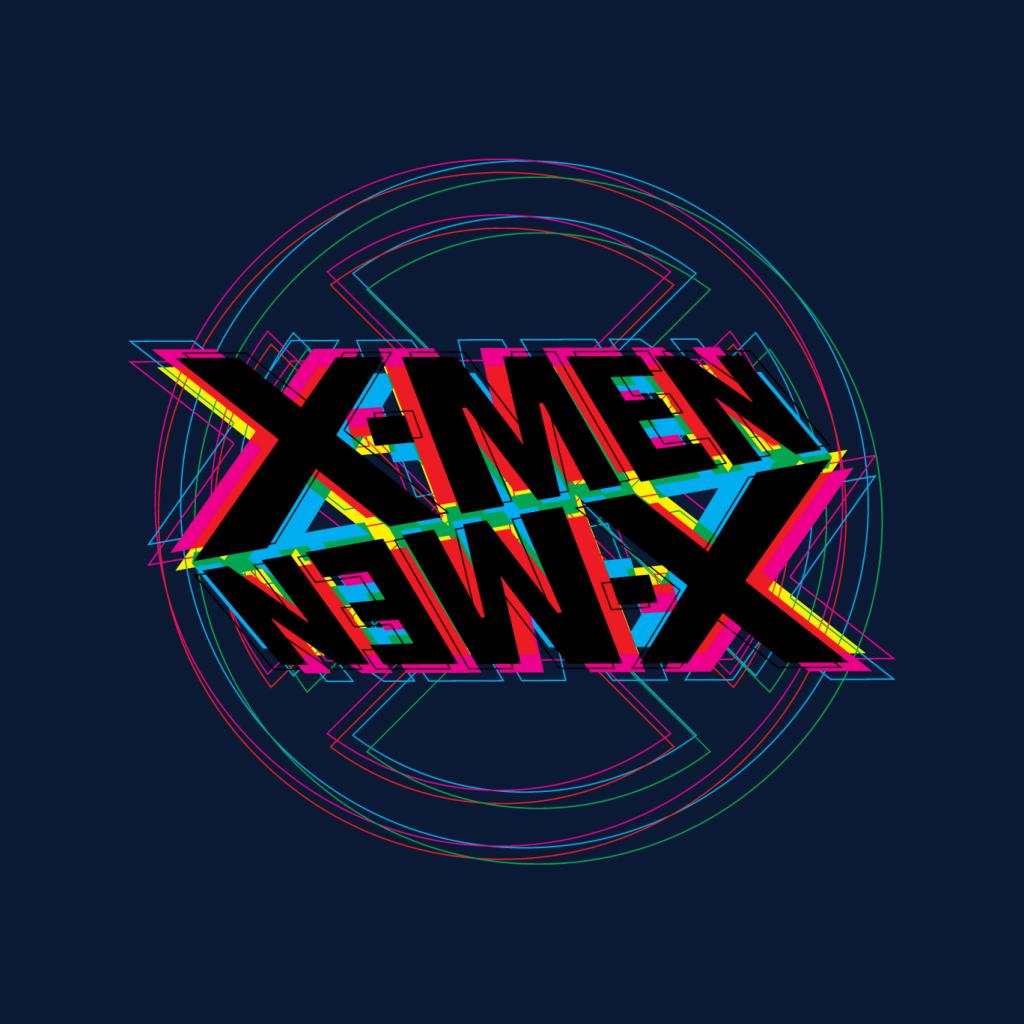 Marvel X Men Multicolour Text Logo Abstract Art Women's Hooded Sweatshirt-ALL + EVERY
