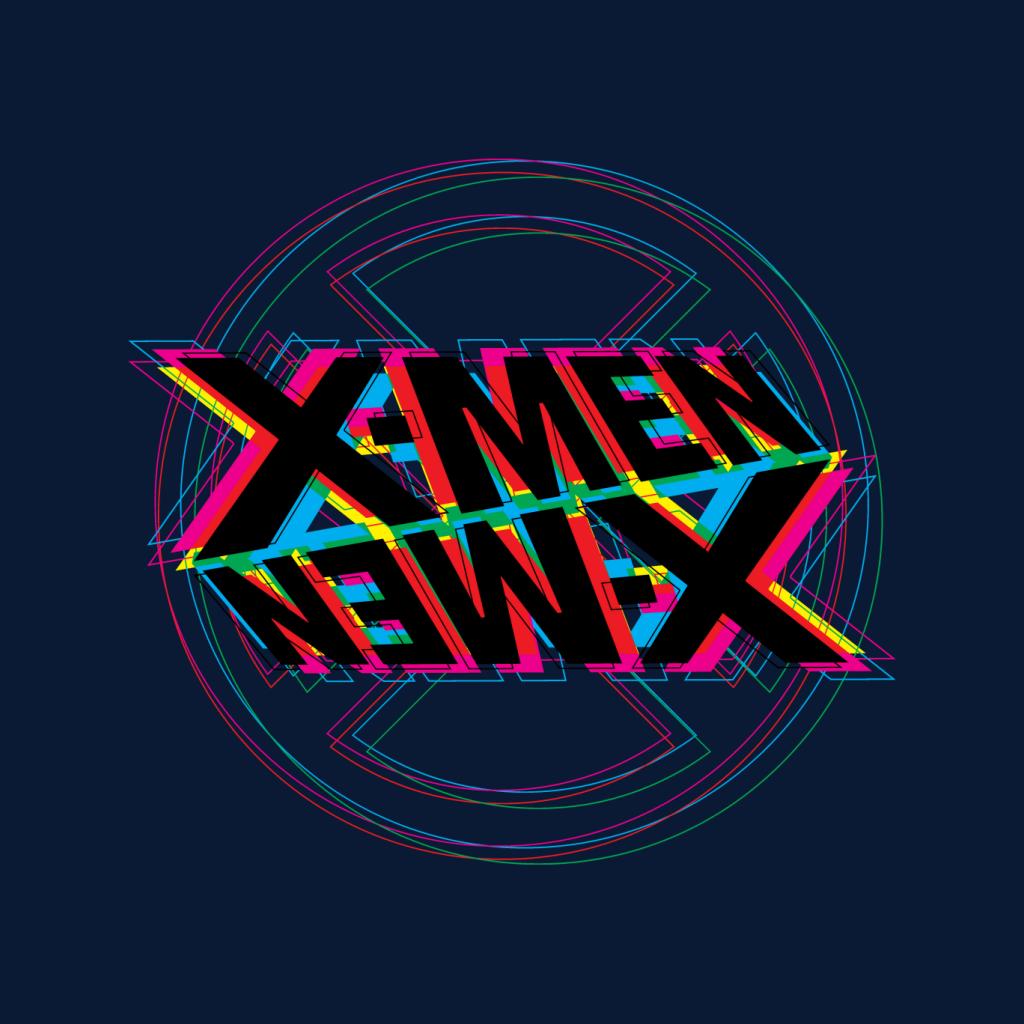 Marvel X Men Multicolour Text Logo Abstract Art Women's T-Shirt-ALL + EVERY