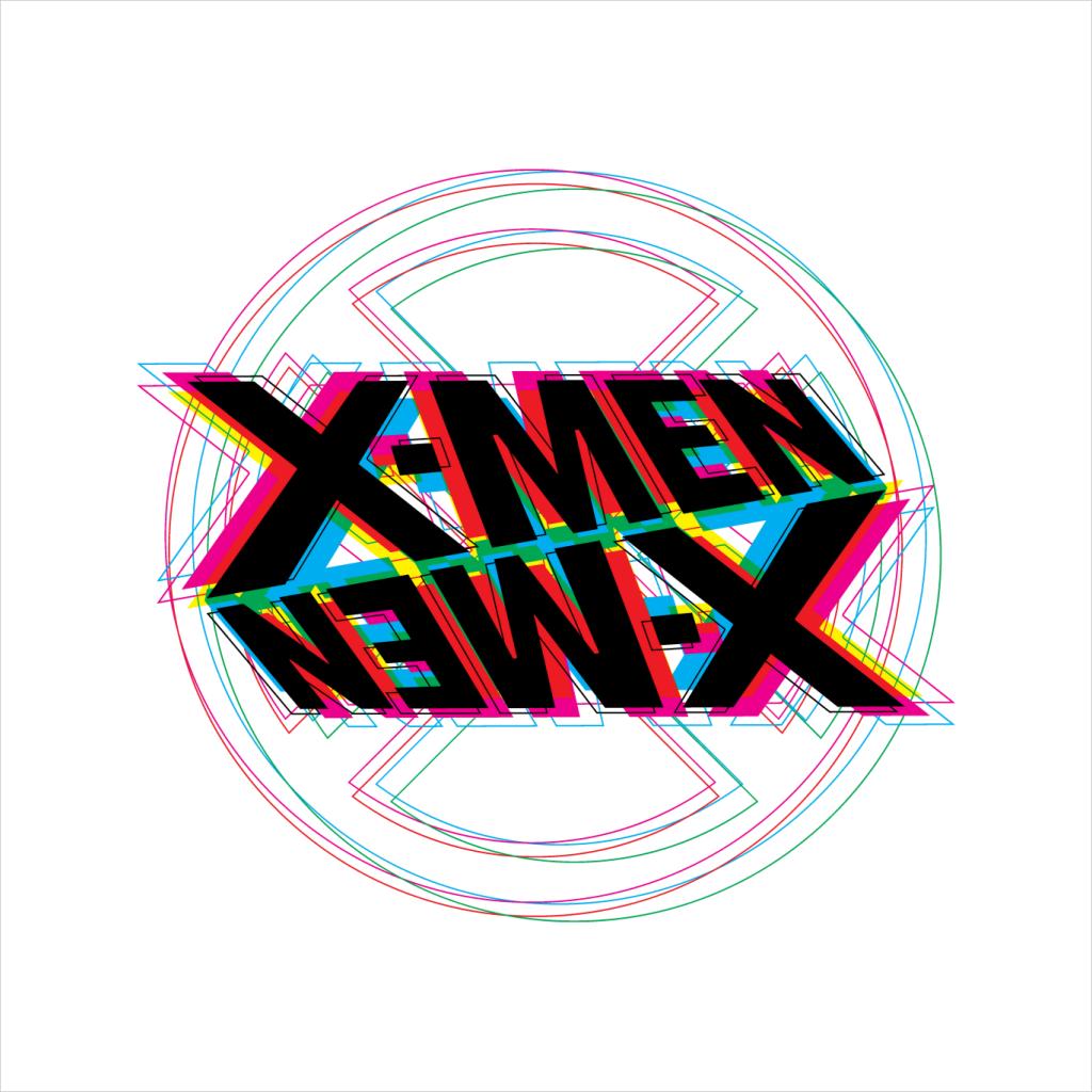 Marvel X Men Multicolour Text Logo Abstract Art Women's T-Shirt-ALL + EVERY