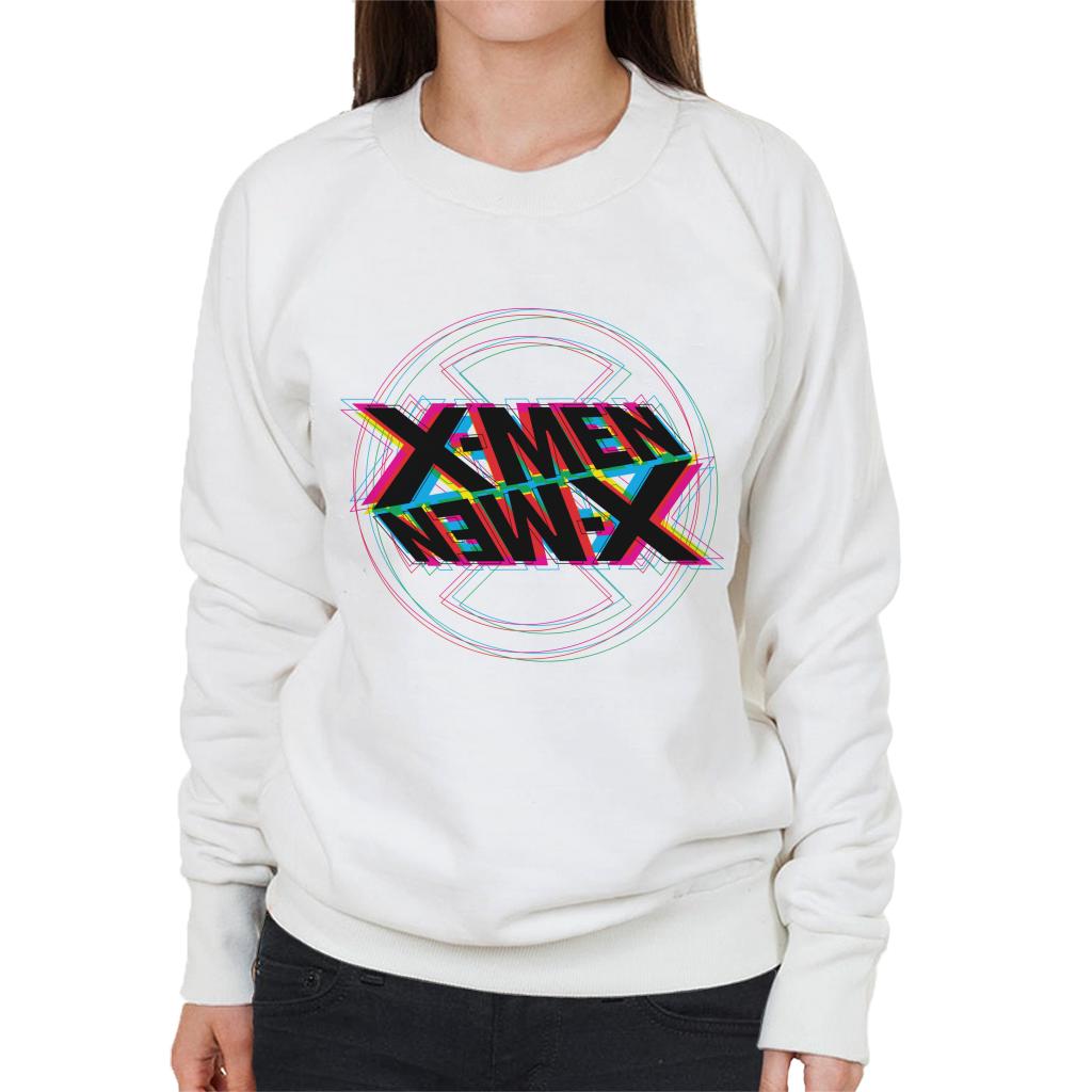 Marvel X Men Multicolour Text Logo Abstract Art Women's Sweatshirt-ALL + EVERY