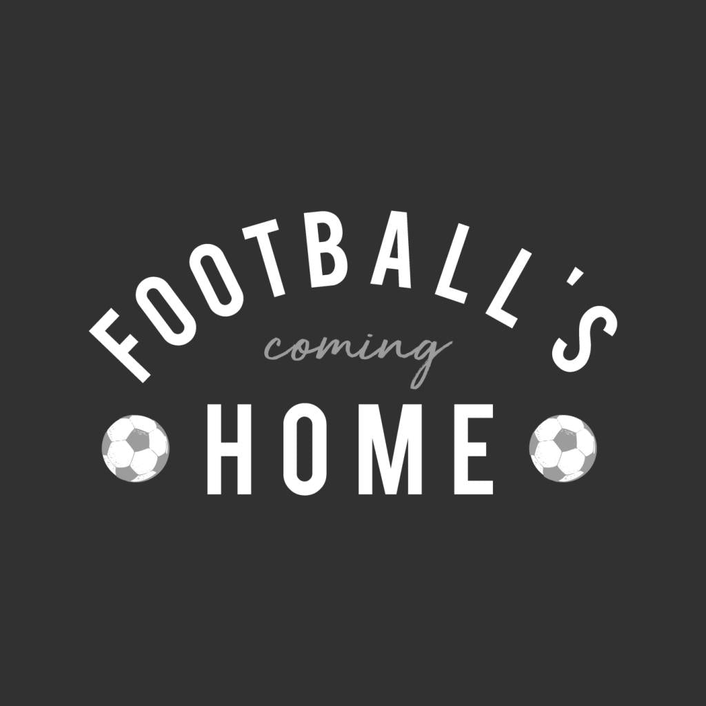 Football's Coming Home White And Grey Text Women's Hooded Sweatshirt-ALL + EVERY