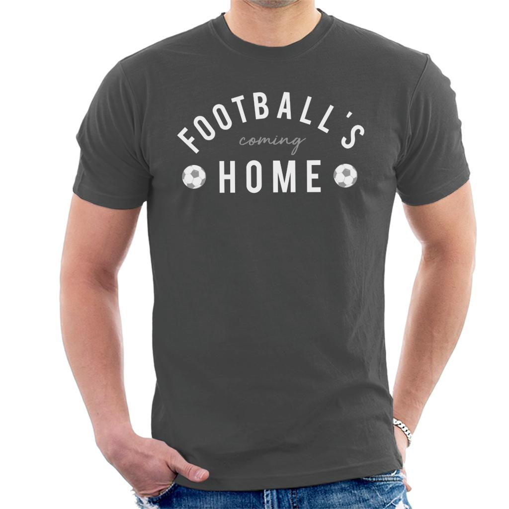 Football's Coming Home White And Grey Text Men's T-Shirt-ALL + EVERY