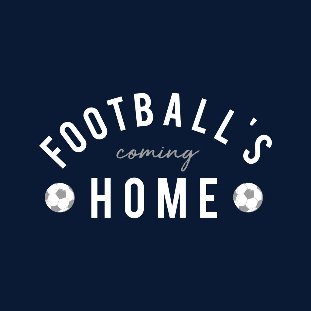 Football's Coming Home White And Grey Text Men's Hooded Sweatshirt-ALL + EVERY