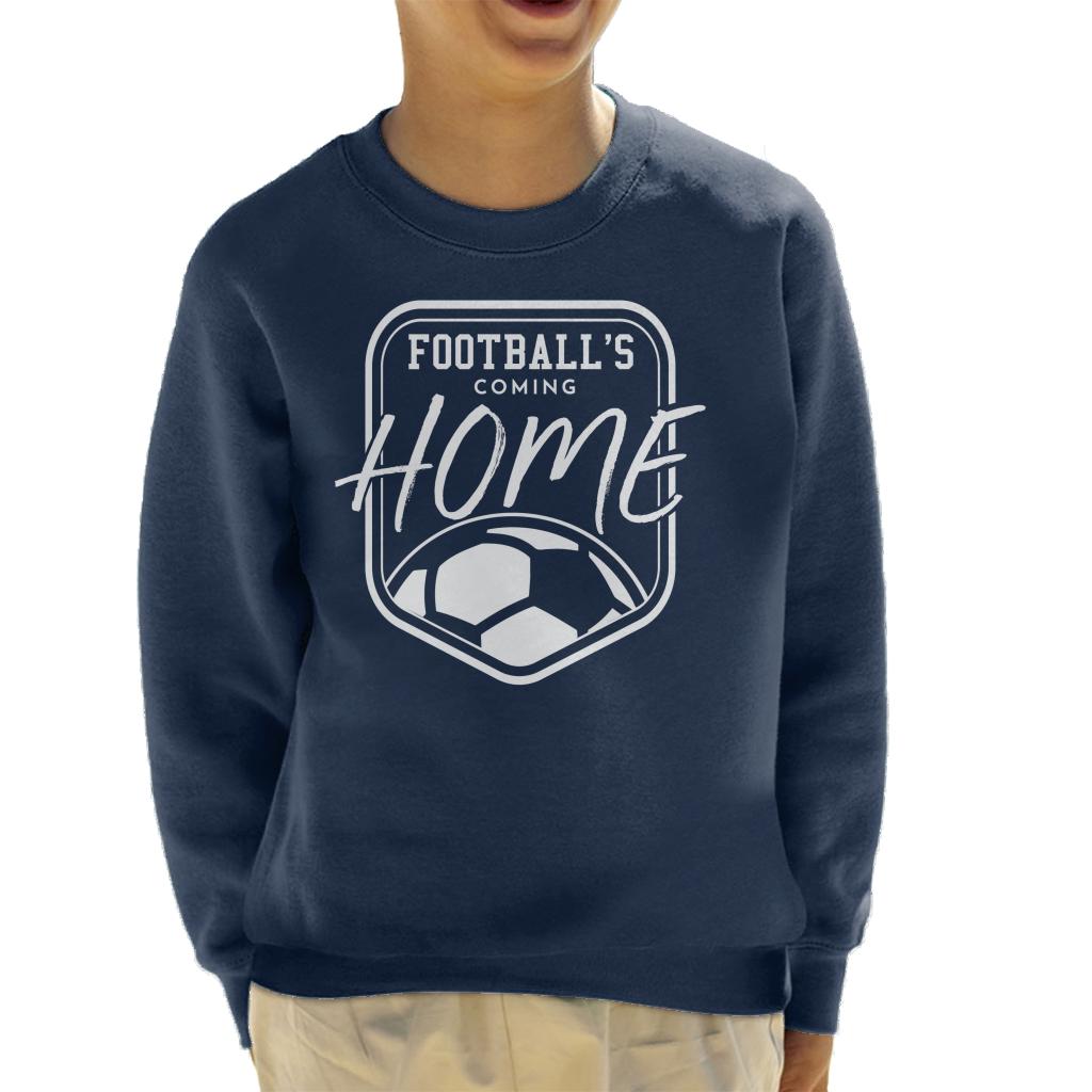 Football's Coming Home White Badge Kid's Sweatshirt-ALL + EVERY
