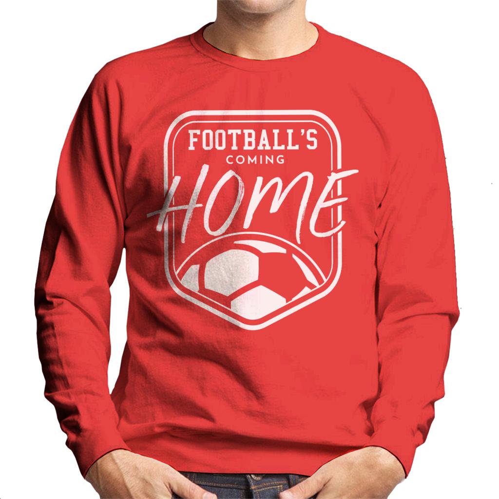 Football's Coming Home White Badge Men's Sweatshirt-ALL + EVERY