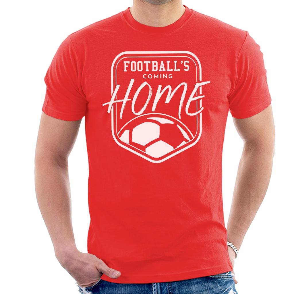 Football's Coming Home White Badge Men's T-Shirt-ALL + EVERY