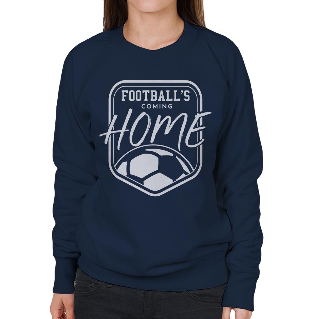 Football's Coming Home White Badge Women's Sweatshirt-ALL + EVERY