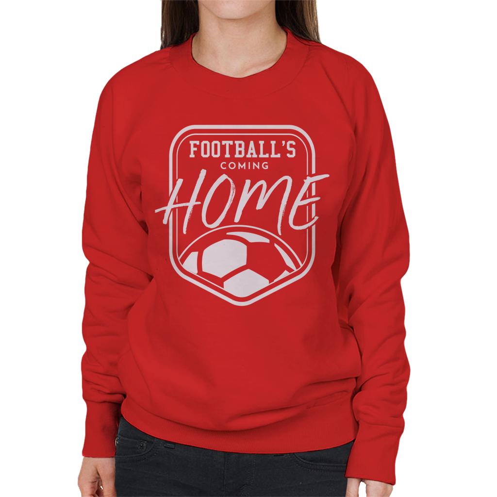 Football's Coming Home White Badge Women's Sweatshirt-ALL + EVERY