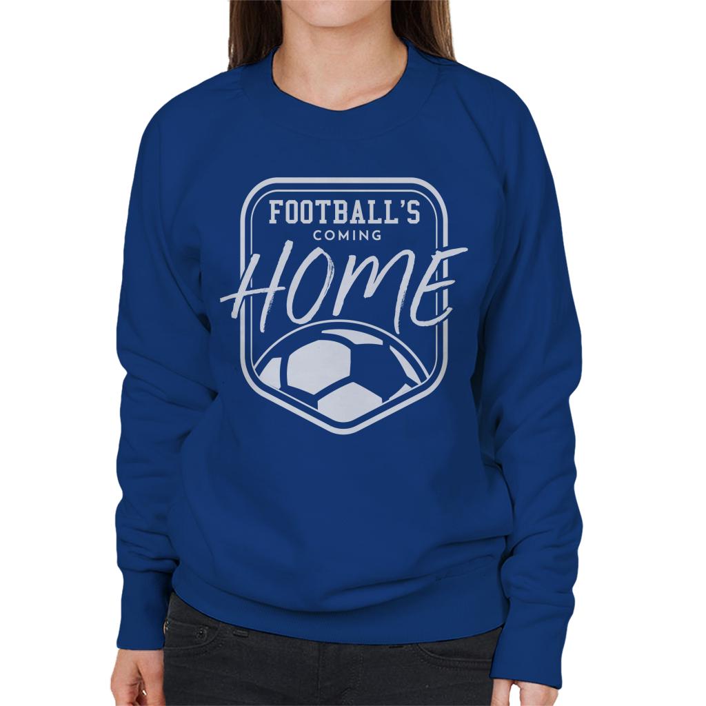 Football's Coming Home White Badge Women's Sweatshirt-ALL + EVERY