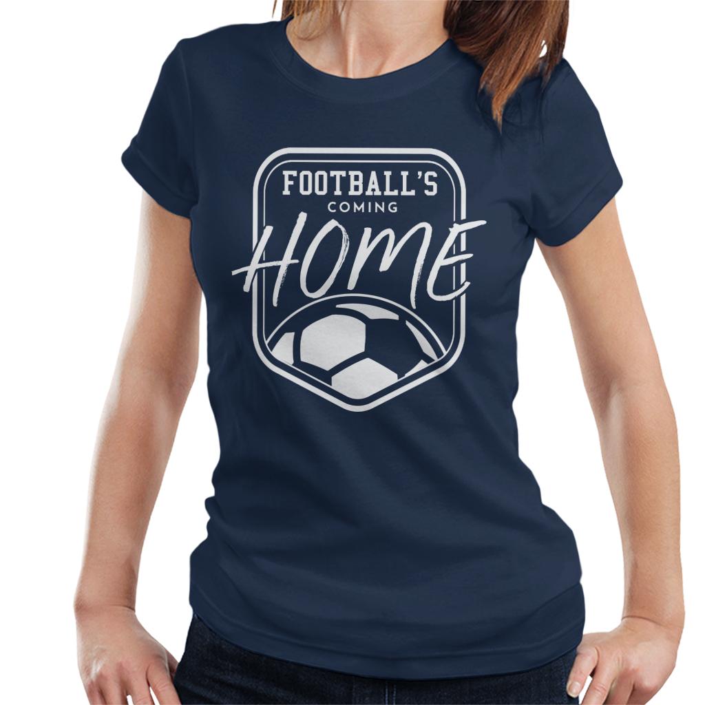 Football's Coming Home White Badge Women's T-Shirt-ALL + EVERY