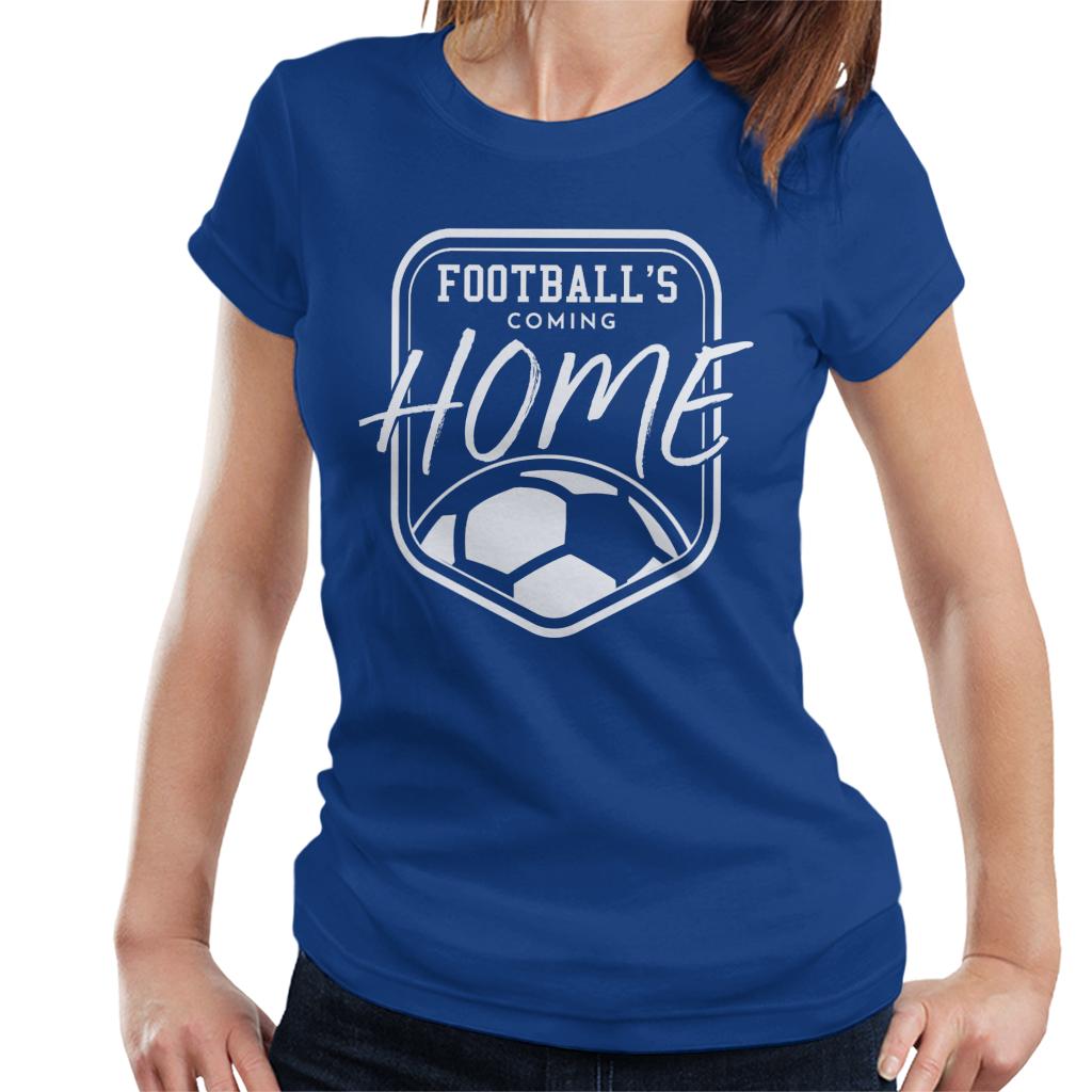 Football's Coming Home White Badge Women's T-Shirt-ALL + EVERY