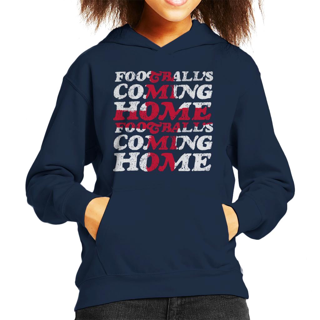 Football's Coming Home Cascade Flag Kid's Hooded Sweatshirt-ALL + EVERY