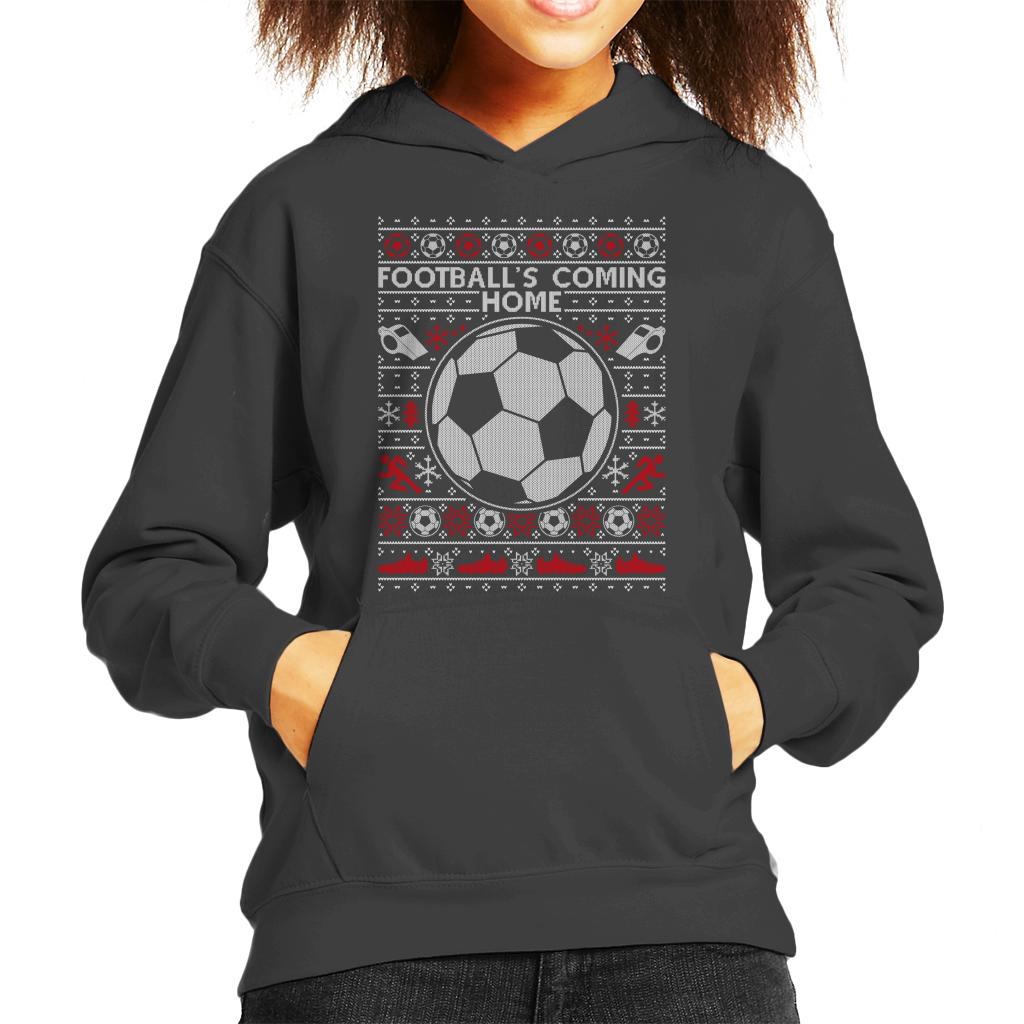 Football's Coming Home Christmas Knit Kid's Hooded Sweatshirt-ALL + EVERY