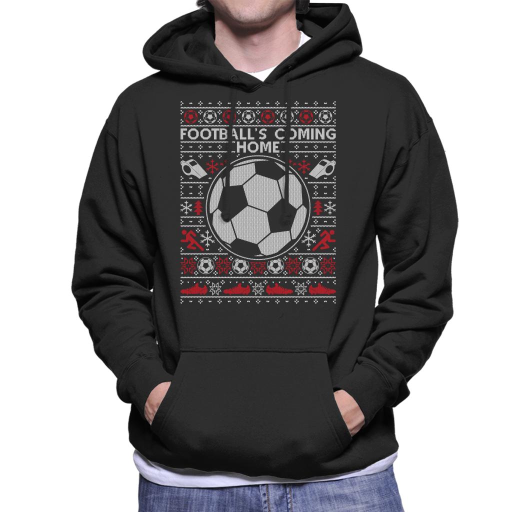 Football's Coming Home Christmas Knit Men's Hooded Sweatshirt-ALL + EVERY