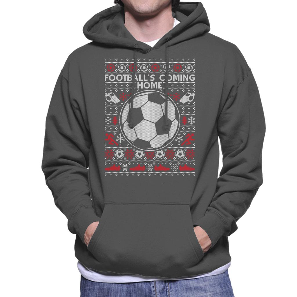 Football's Coming Home Christmas Knit Men's Hooded Sweatshirt-ALL + EVERY