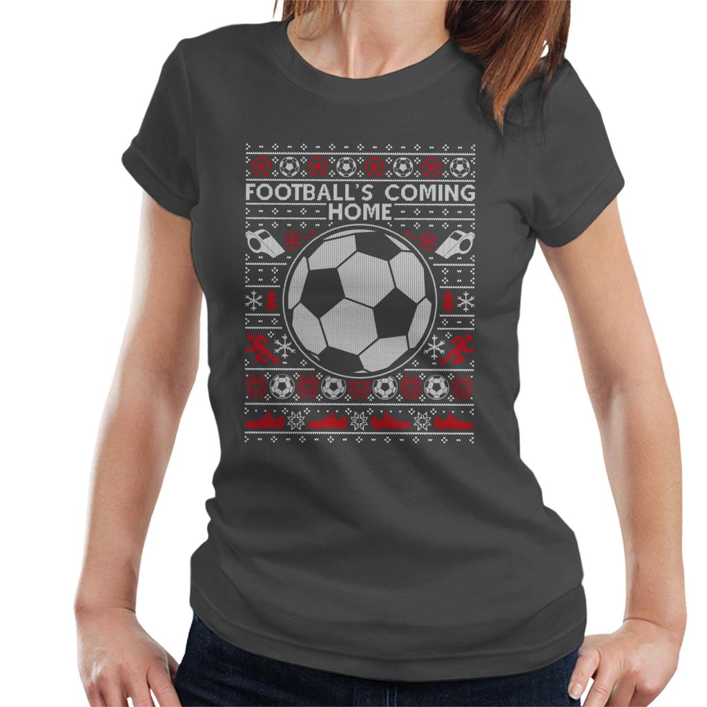 Football's Coming Home Christmas Knit Women's T-Shirt-ALL + EVERY