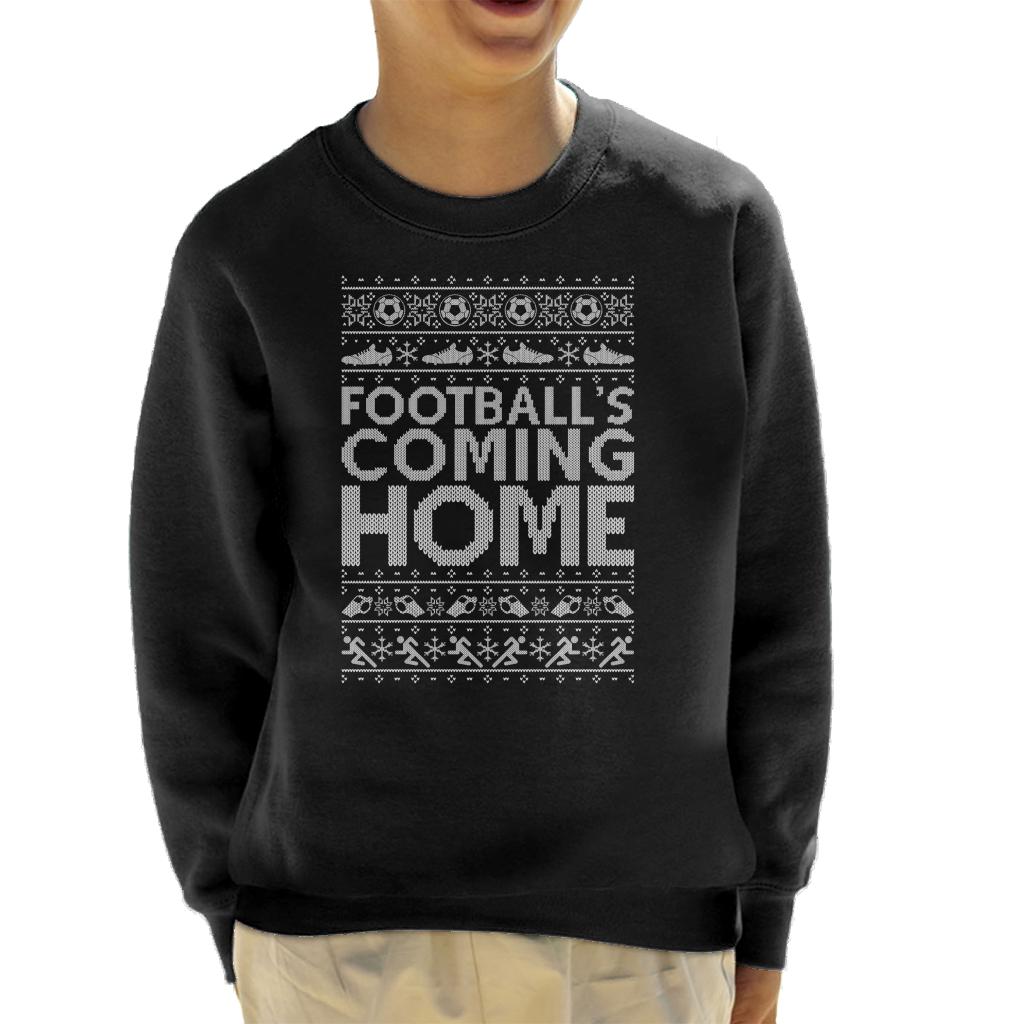 Football's Coming Home Christmas Text Knit Kid's Sweatshirt-ALL + EVERY