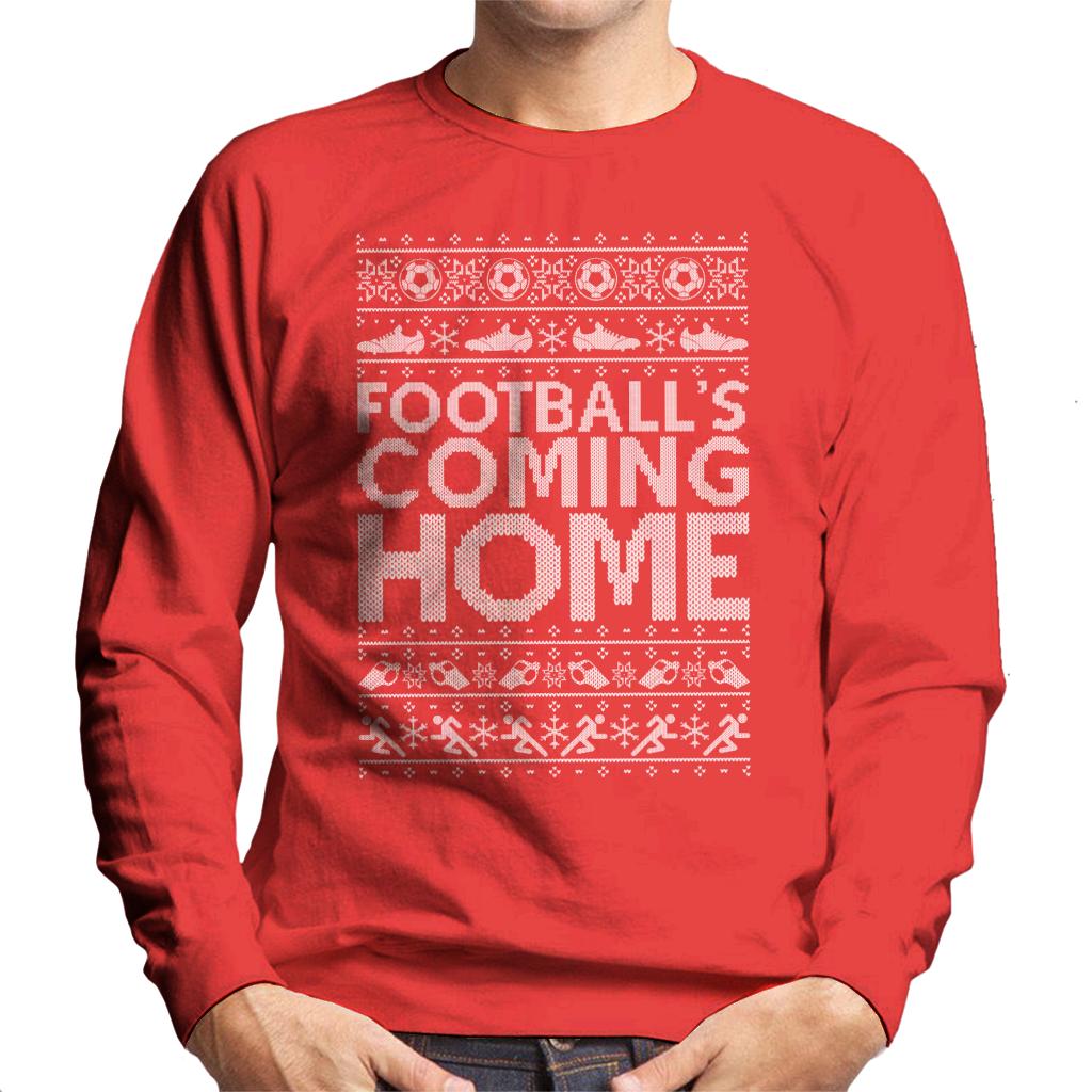 Football's Coming Home Christmas Text Knit Men's Sweatshirt-ALL + EVERY