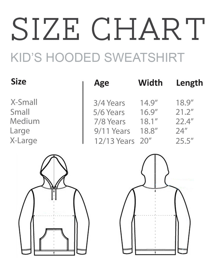 NASA Shuttle Dimensions And Weight Blueprint Kids Hooded Sweatshirt-ALL + EVERY