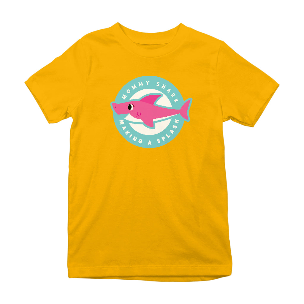 Baby Shark Mommy Shark Making A Splash Kid's T-Shirt-ALL + EVERY