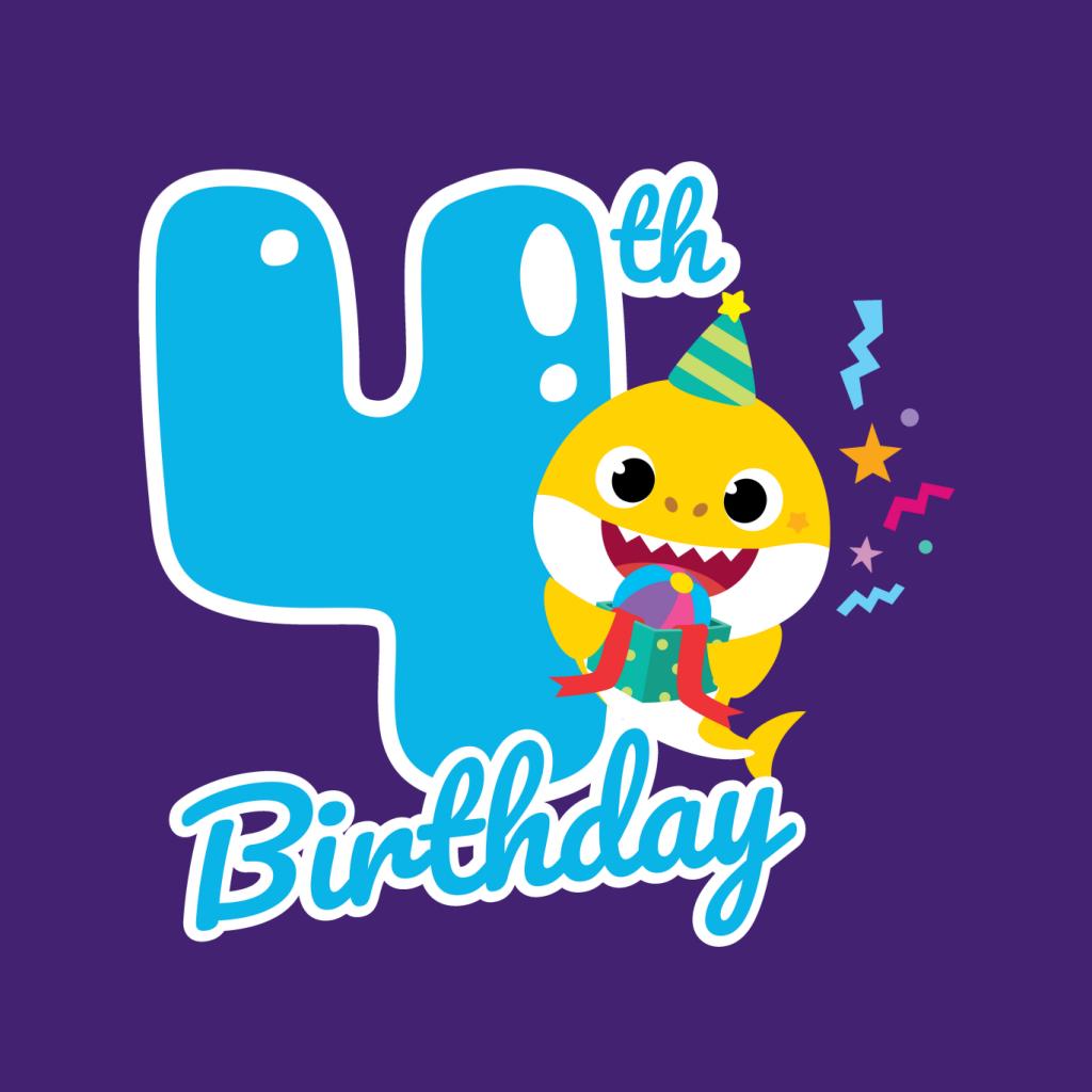 Baby Shark 4th Birthday Kid's T-Shirt-ALL + EVERY