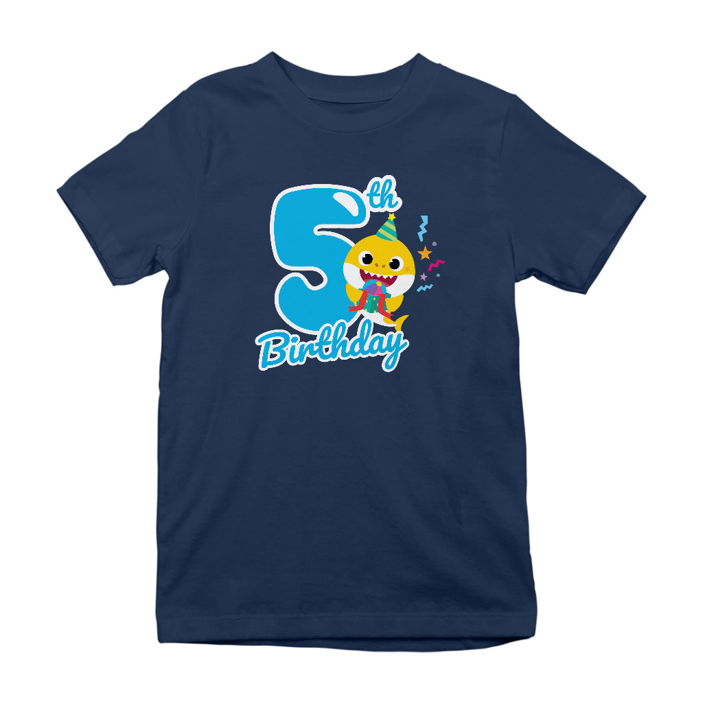 Baby Shark 5th Birthday Kid's T-Shirt-ALL + EVERY