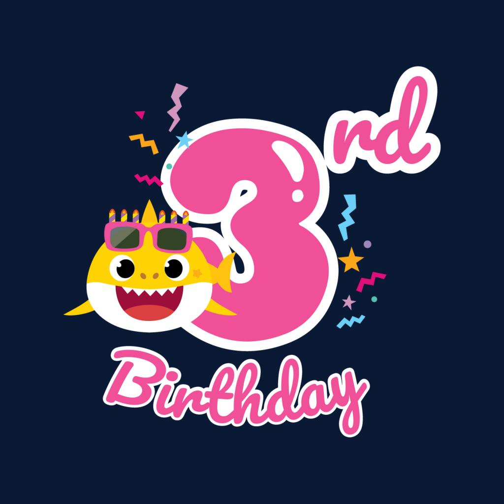 Baby Shark Pink 3rd Birthday Kid's T-Shirt-ALL + EVERY