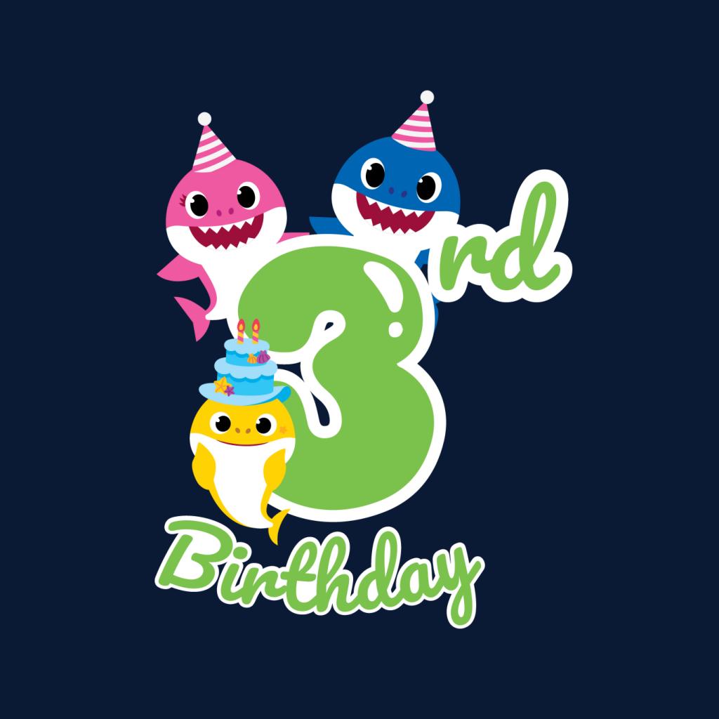 Baby Shark 3rd Birthday Mommy And Daddy Kid's T-Shirt-ALL + EVERY