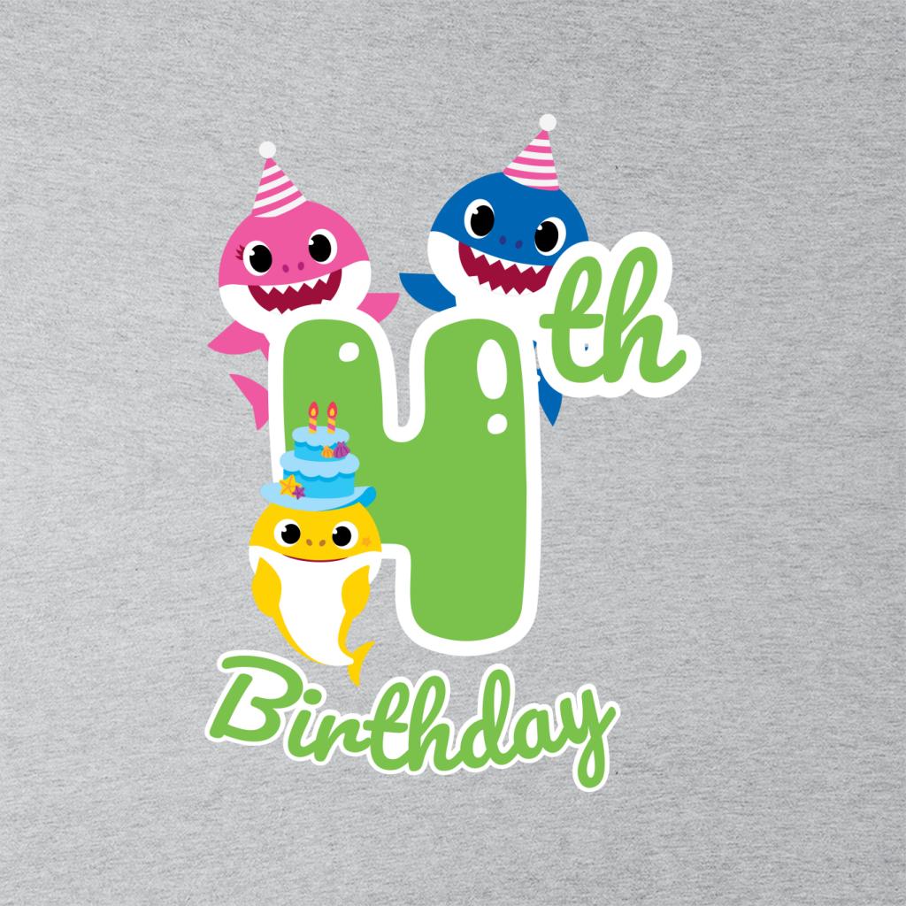 Baby Shark 4th Birthday Mommy And Daddy Kid's T-Shirt-ALL + EVERY