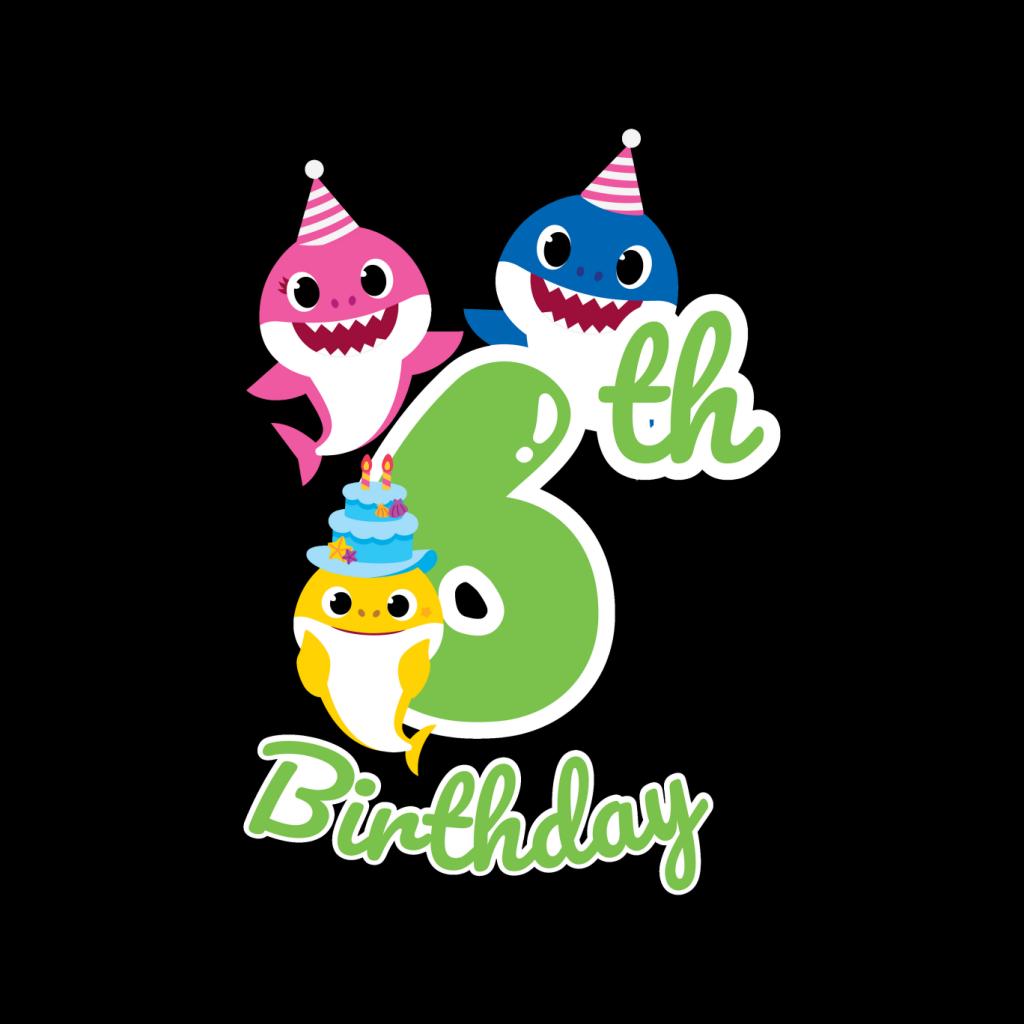 Baby Shark 6th Birthday Mommy And Daddy Kid's T-Shirt-ALL + EVERY