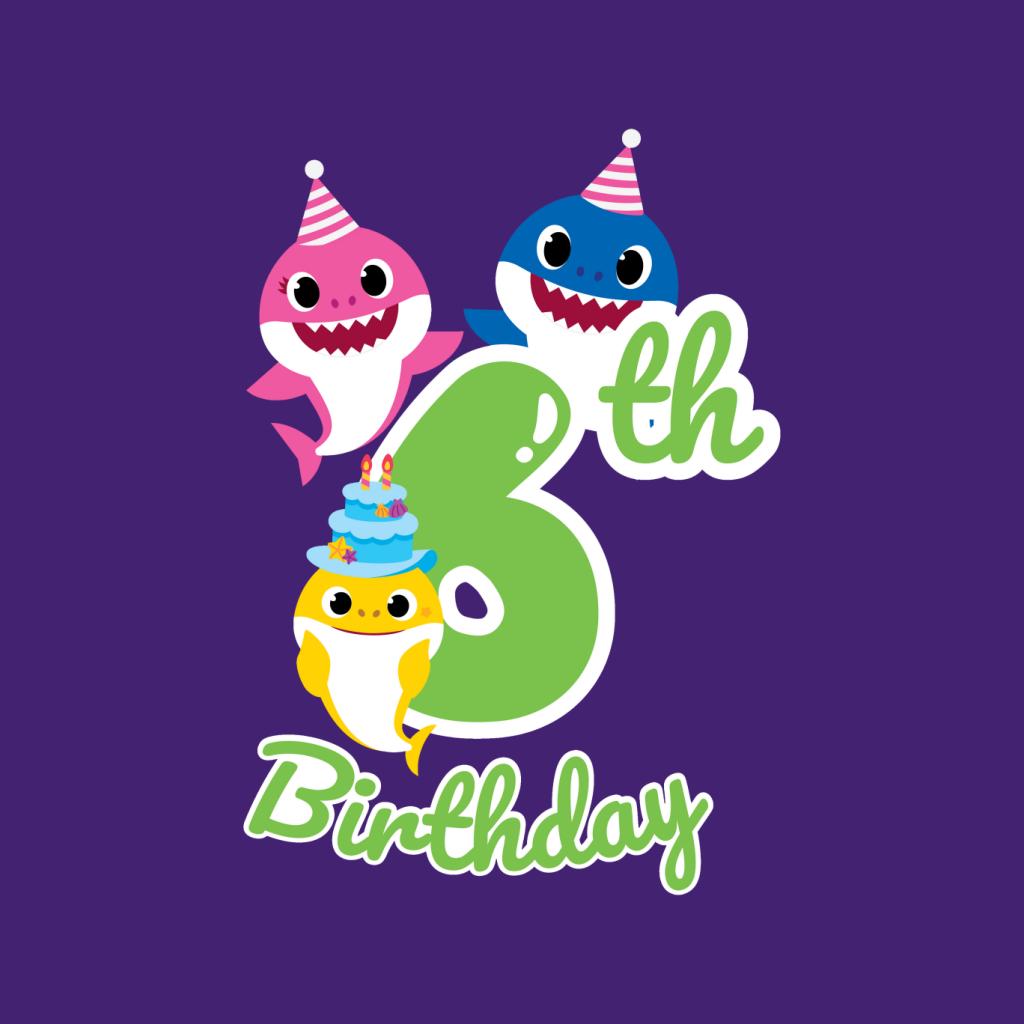 Baby Shark 6th Birthday Mommy And Daddy Kid's T-Shirt-ALL + EVERY