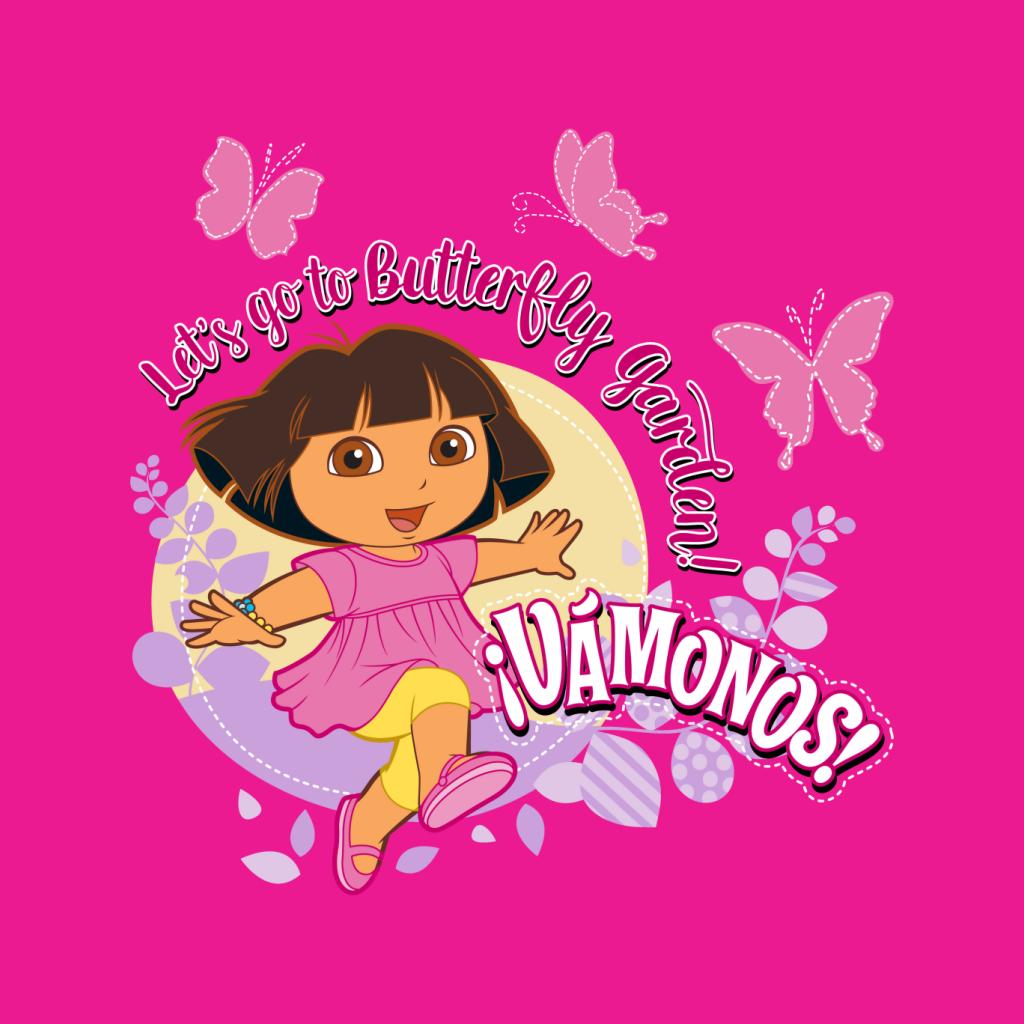 Dora The Explorer Lets Go To Butterfly Garden Vamonos Kid's T-Shirt-ALL + EVERY