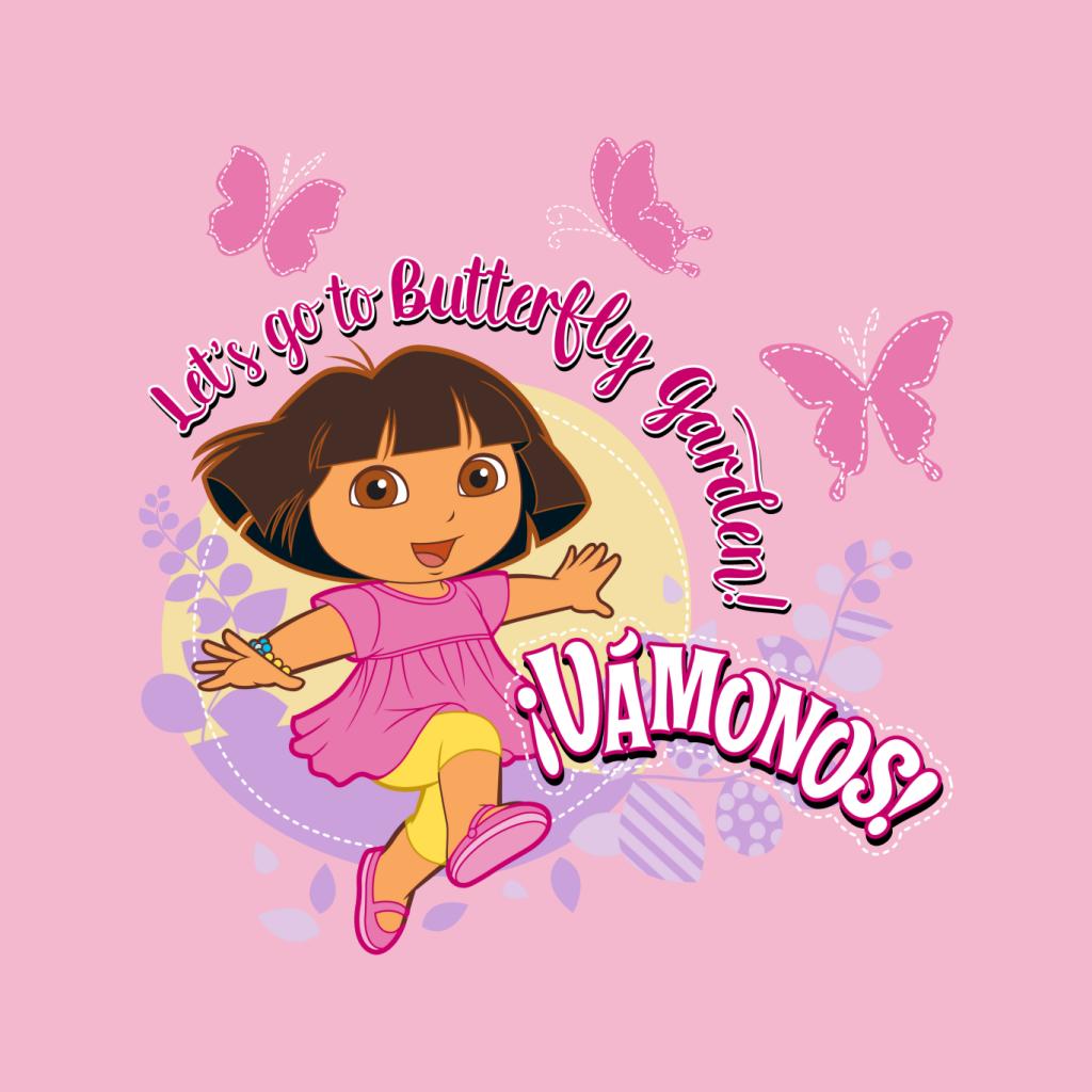 Dora The Explorer Lets Go To Butterfly Garden Vamonos Kid's T-Shirt-ALL + EVERY