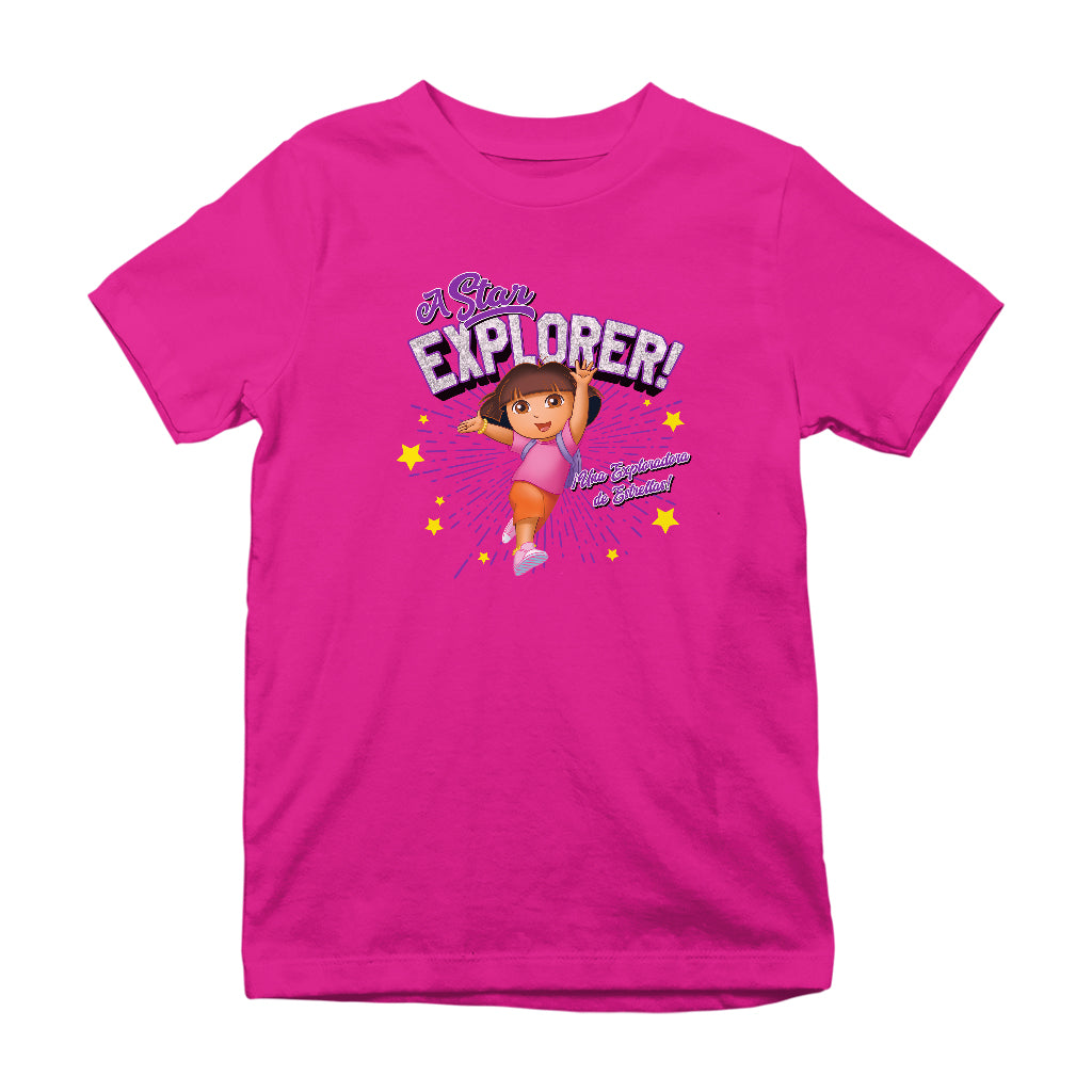 Dora The Explorer Loves To Travel A Star Explorer Kid's T-Shirt-ALL + EVERY