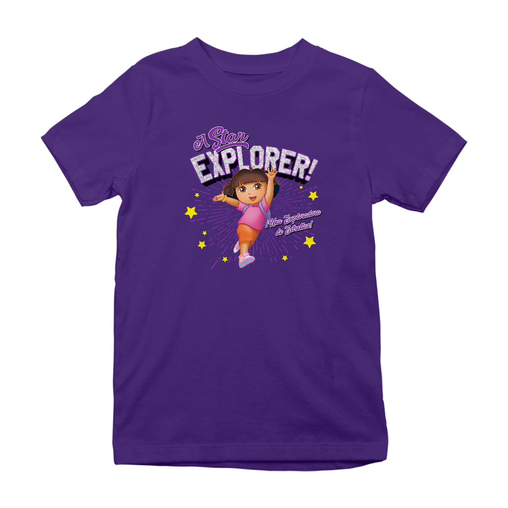 Dora The Explorer Loves To Travel A Star Explorer Kid's T-Shirt-ALL + EVERY