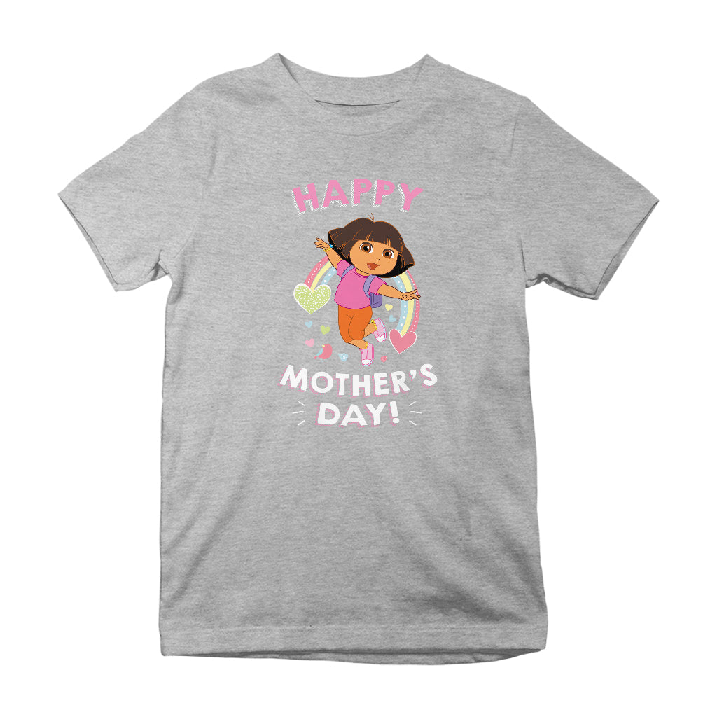 Dora The Explorer Happy Mothers Day Kid's T-Shirt-ALL + EVERY