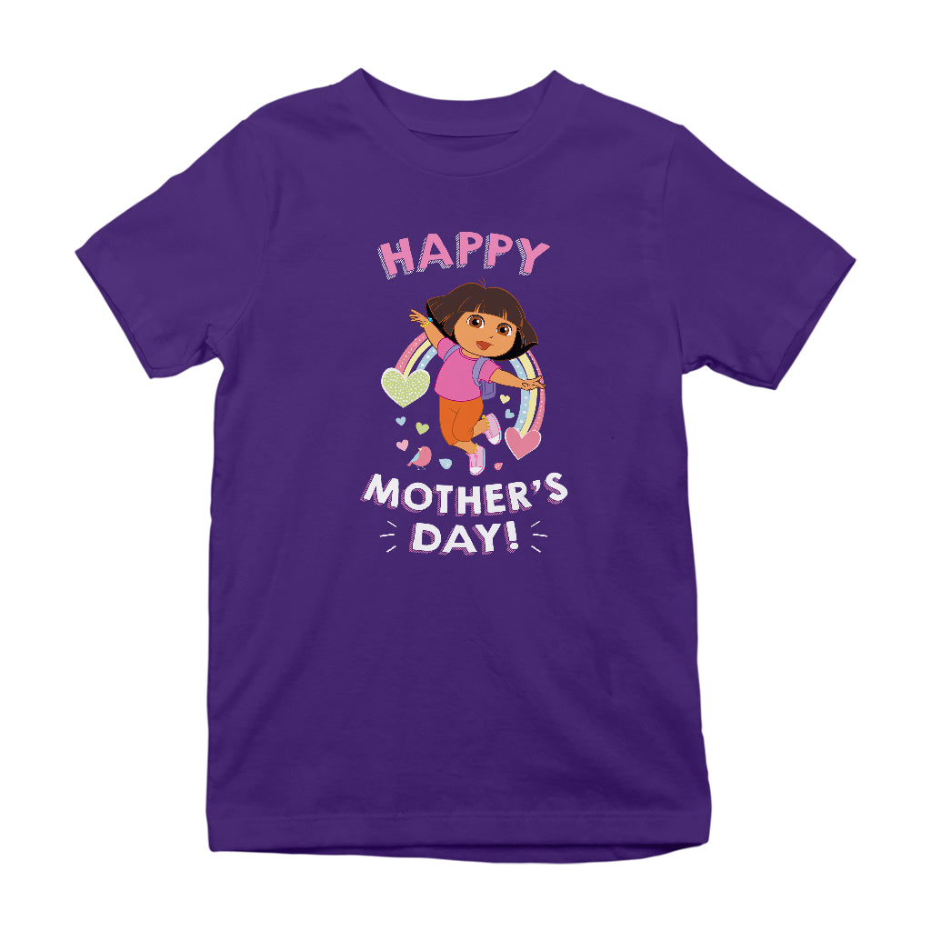 Dora The Explorer Happy Mothers Day Kid's T-Shirt-ALL + EVERY