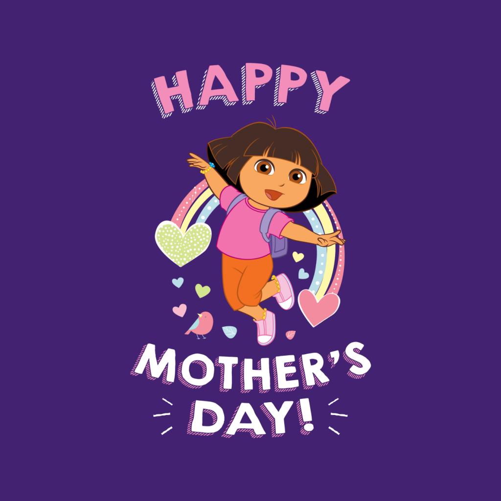 Dora The Explorer Happy Mothers Day Kid's T-Shirt-ALL + EVERY