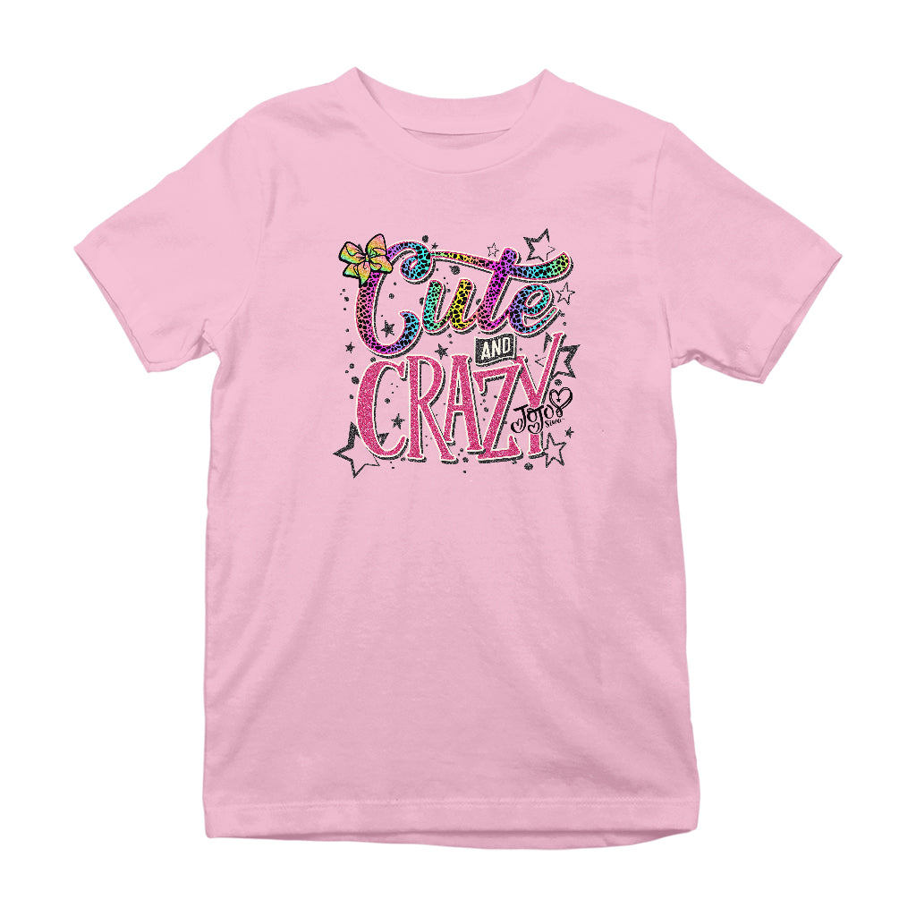 JoJo Siwa Cute And Crazy Multi Coloured Leopard Girls T-Shirt-ALL + EVERY