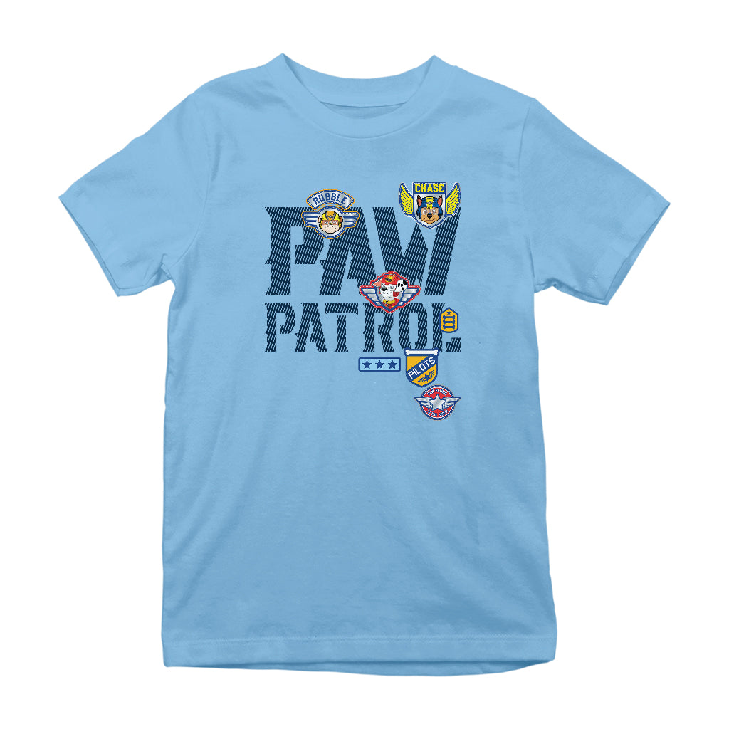 PAW Patrol Pup Badges Kid's T-Shirt-ALL + EVERY