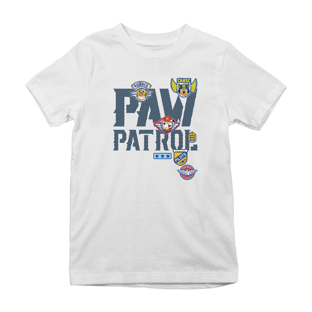 PAW Patrol Pup Badges Kid's T-Shirt-ALL + EVERY