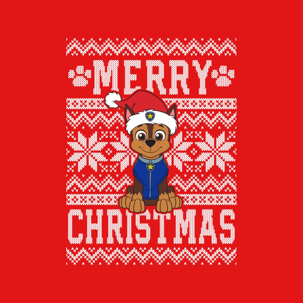 PAW Patrol Chase Merry Christmas Snowflakes Kid's T-Shirt-ALL + EVERY