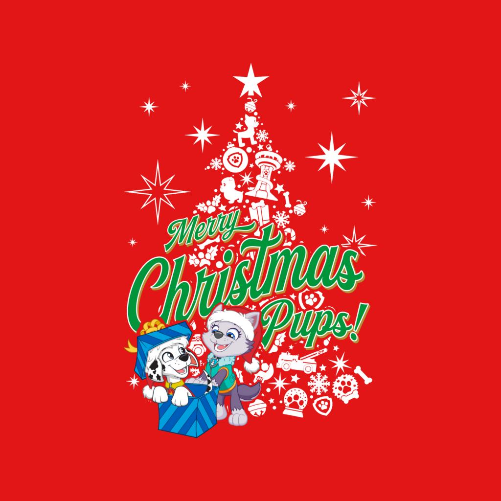 PAW Patrol Merry Christmas Pups Marshall And Everest Kid's T-Shirt-ALL + EVERY