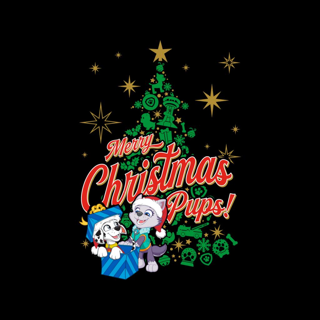 PAW Patrol Merry Christmas Marshall And Everest Xmas Tree Kid's T-Shirt-ALL + EVERY