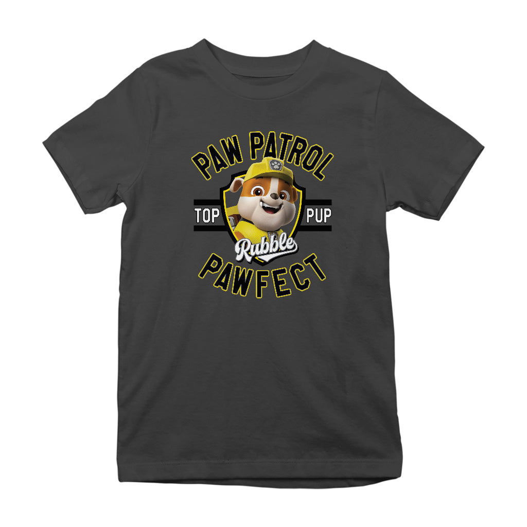 PAW Patrol Rubble Top Pup Pawfect Kid's T-Shirt-ALL + EVERY