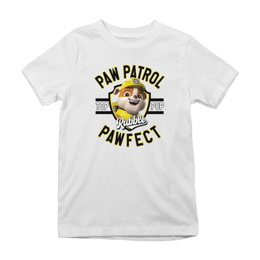 PAW Patrol Rubble Top Pup Pawfect Kid's T-Shirt-ALL + EVERY