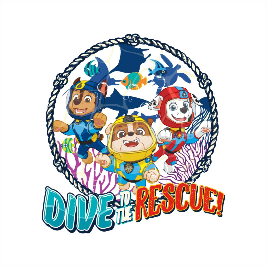 PAW Patrol In The Ocean Dive To The Rescue Kid's T-Shirt-ALL + EVERY