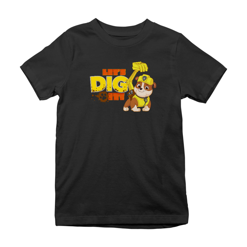 PAW Patrol Rubble Lets Dig It Kid's T-Shirt-ALL + EVERY