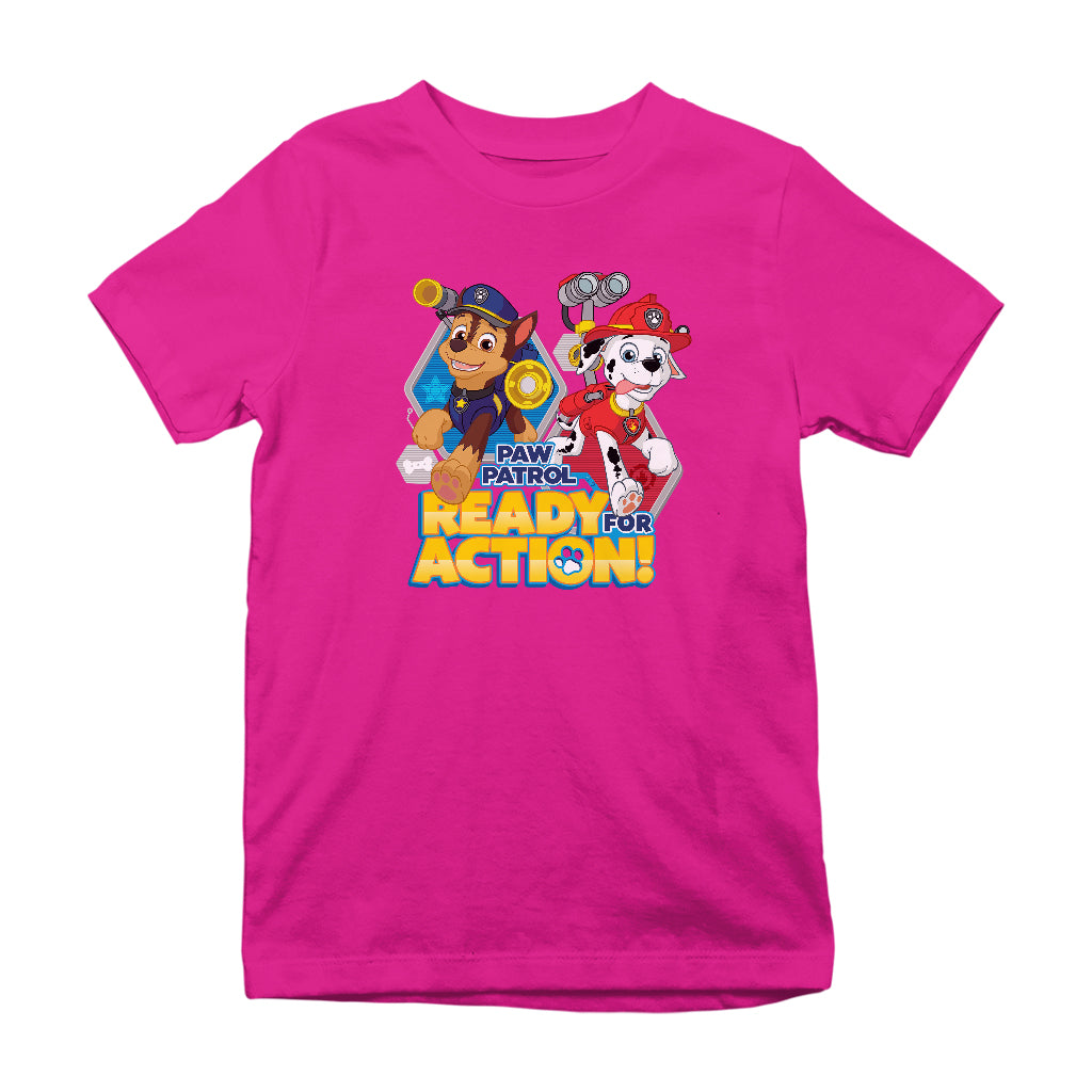 PAW Patrol Chase And Marshall Ready For Action Kid's T-Shirt-ALL + EVERY