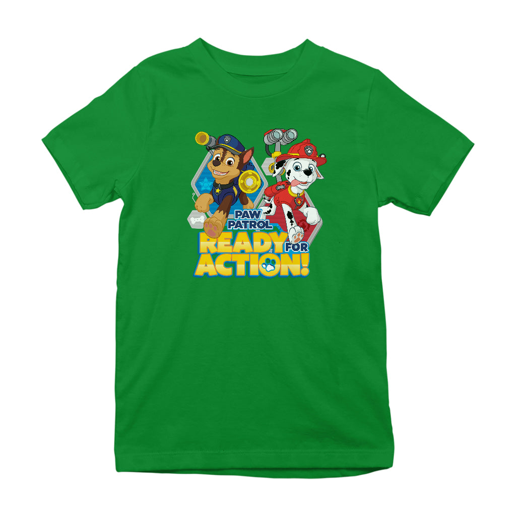 PAW Patrol Chase And Marshall Ready For Action Kid's T-Shirt-ALL + EVERY